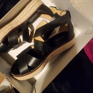Michael Kors espadrille wedge sandals size 8
